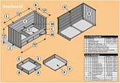 Bank bed en laden onder het bed, gratis bouwtekening.