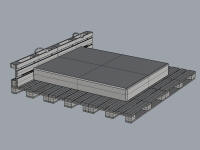 Bed van pallets bouwtekening om zelf gemakkelijk te maken.