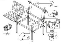 Stoel van steigerbuizen om zelf te maken.