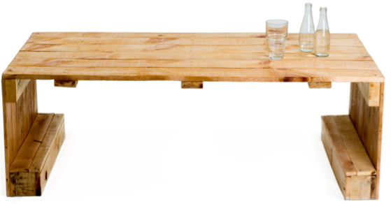 Opwekking Tekstschrijver Vel Tafel zelf maken van pallets en steigerhout.